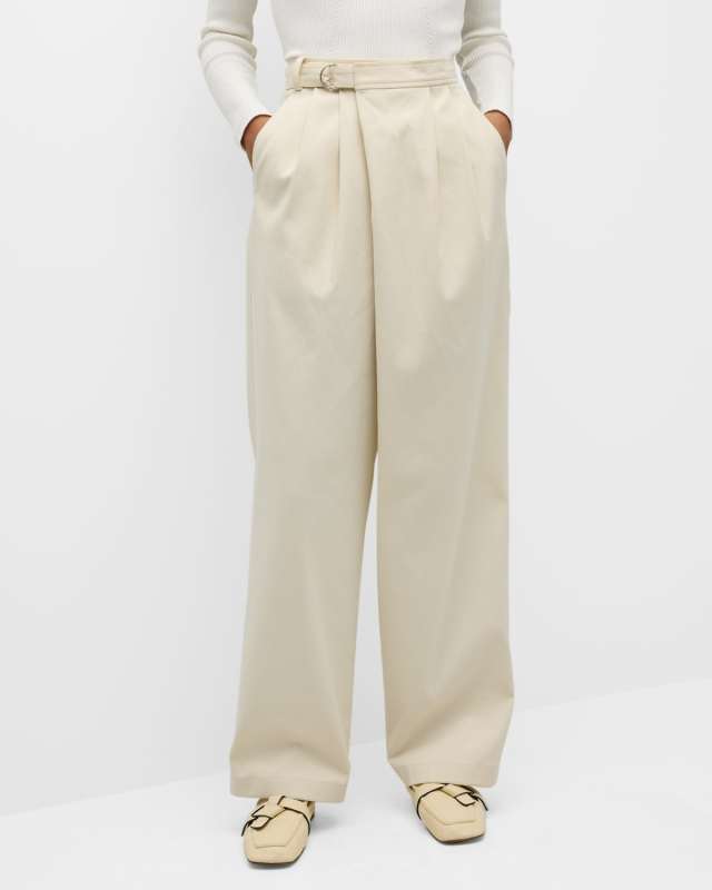 Wide-Leg Wrap Pants